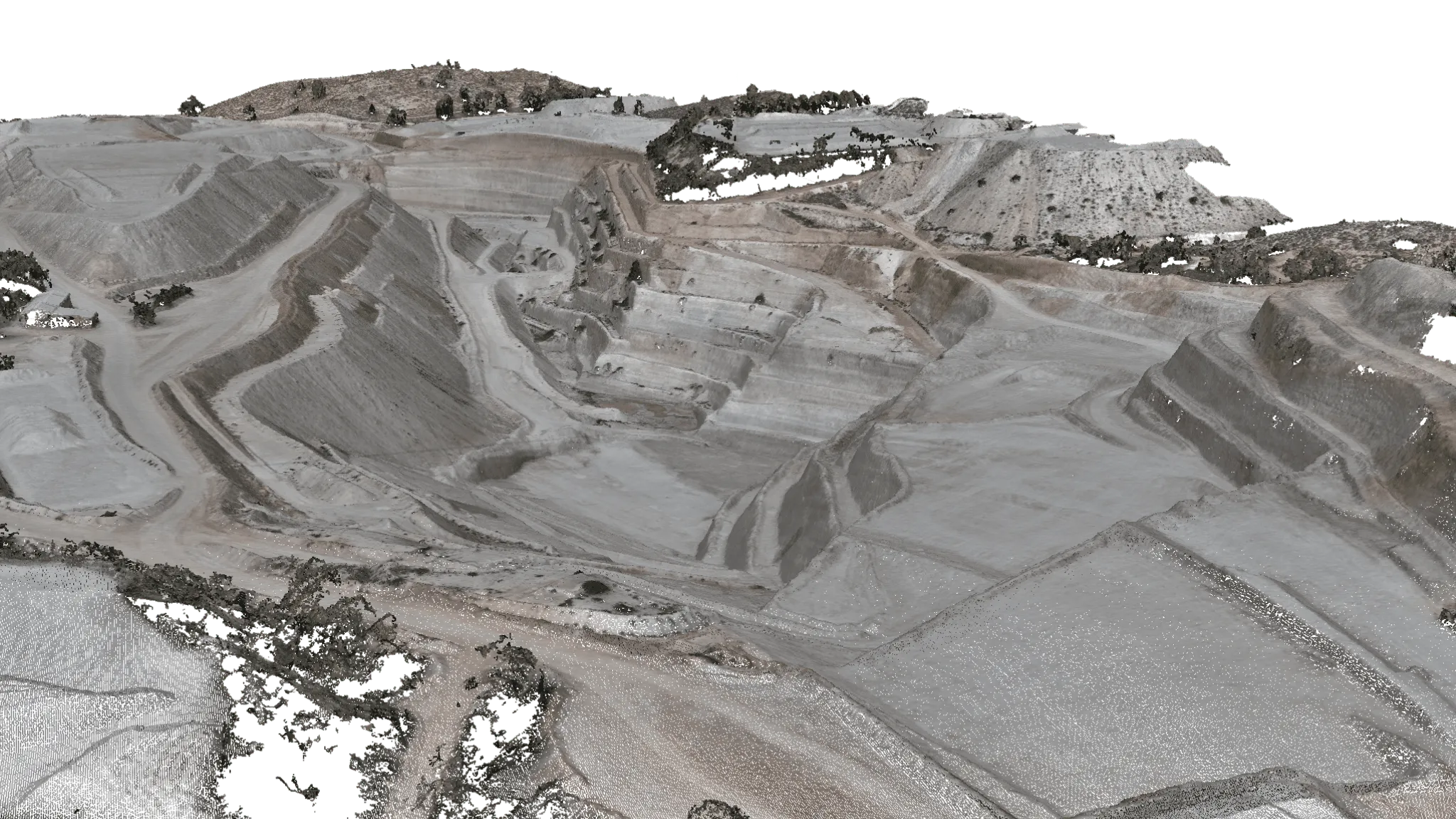 Volumetric measurement of mineral stockpiles