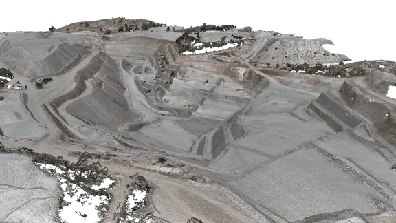 Volumetric measurement of mineral stockpiles