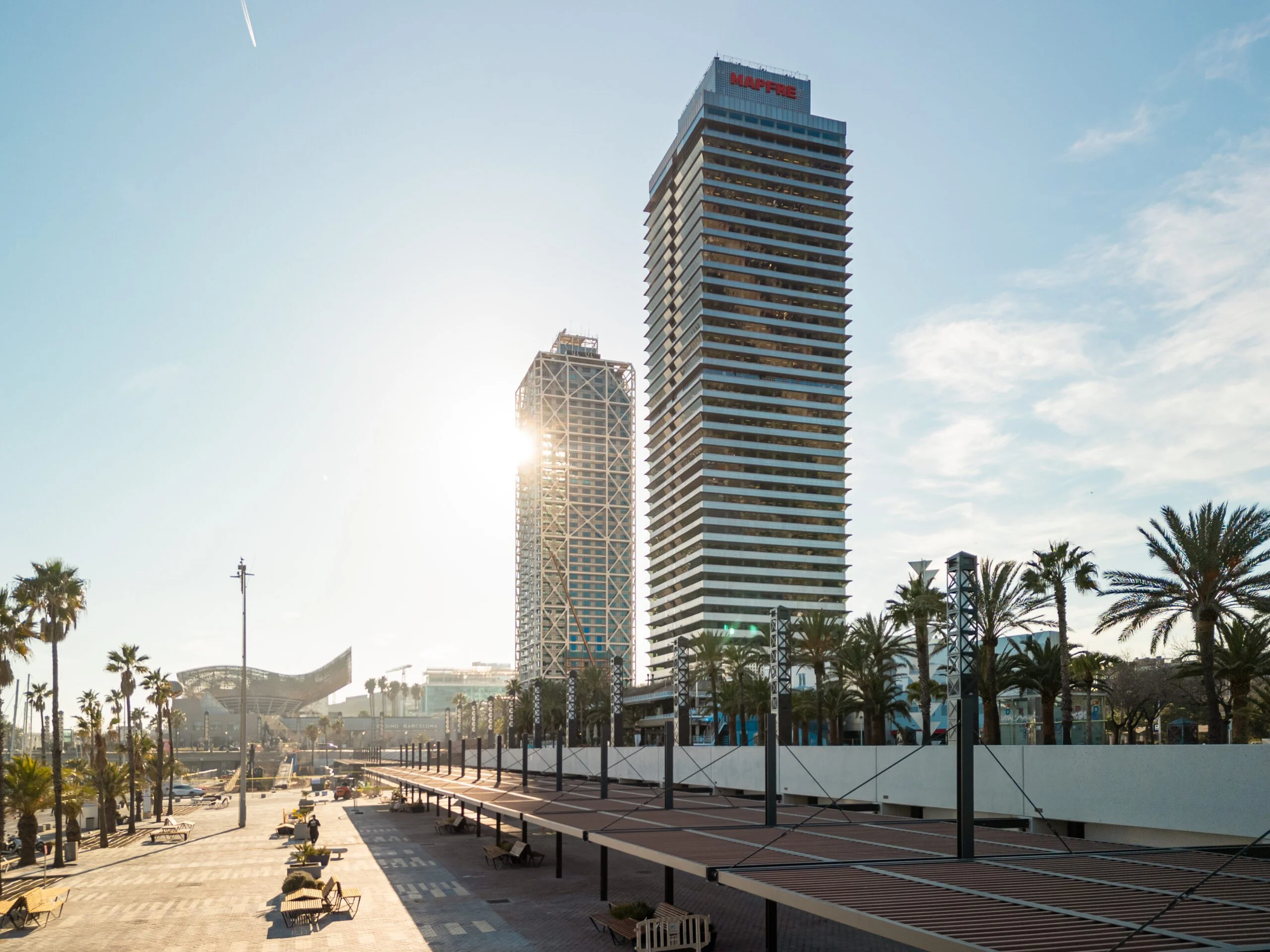 Construction progress monitoring at Port OlÃmpic, Barcelona