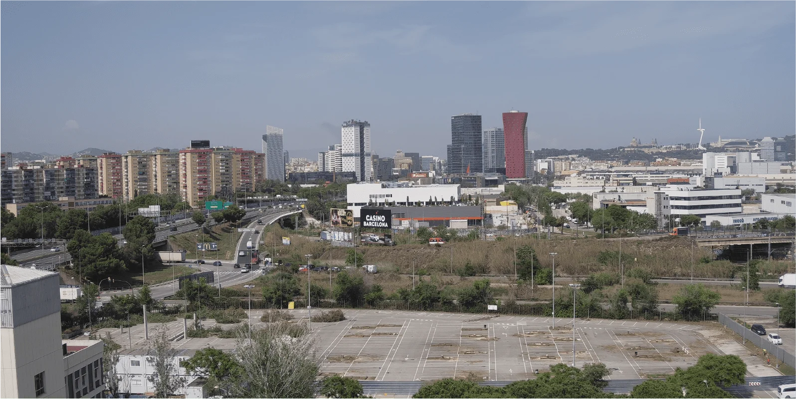 Comparison image from the construction time-lapse of the new SEM headquarters