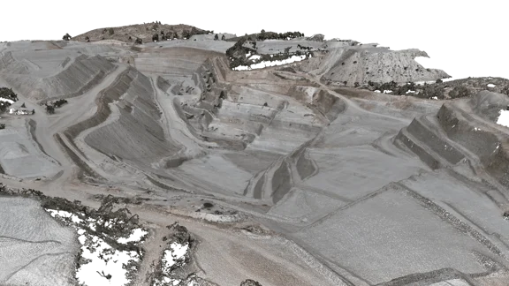 Medición volumétrica de mineral