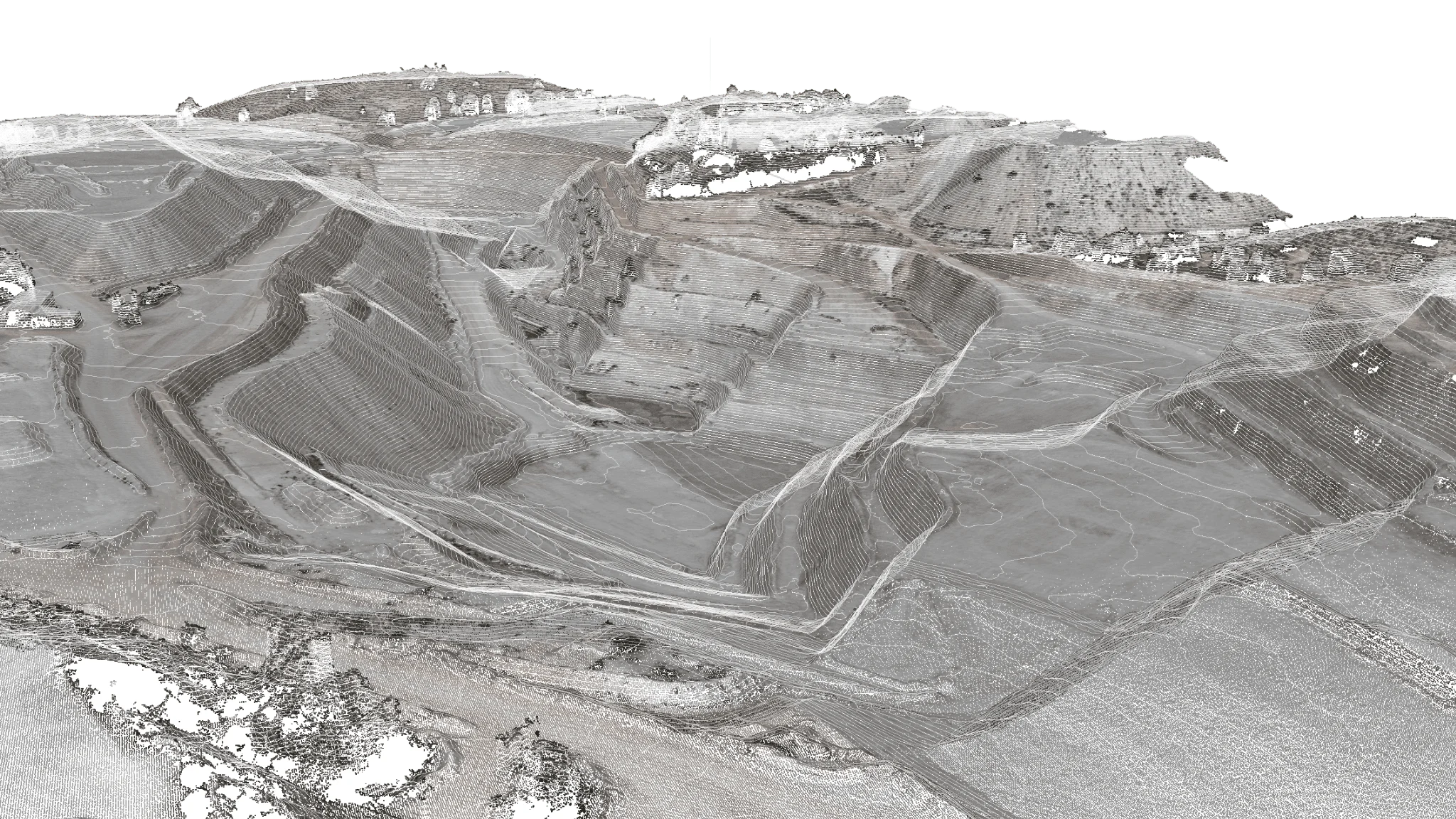 Point cloud model of the mine - Droneit