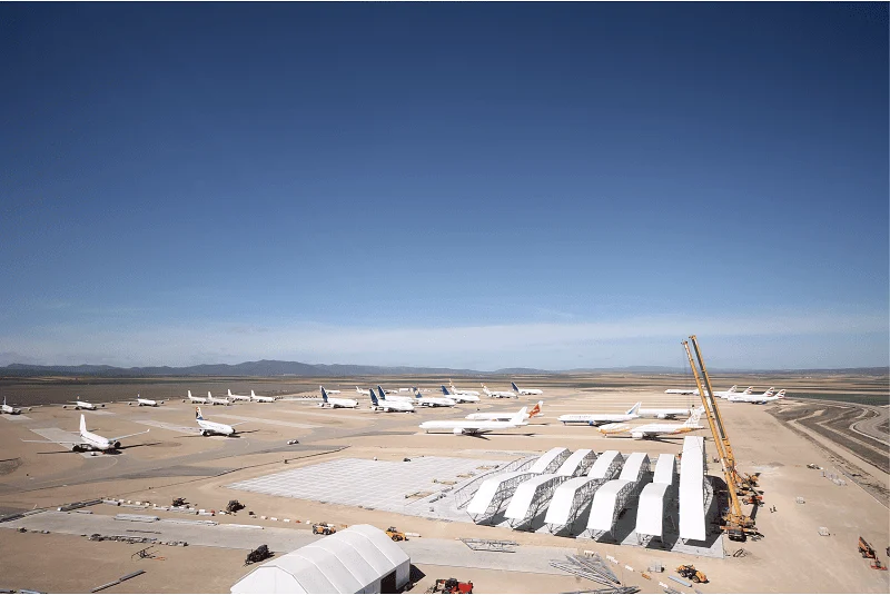 Construction progress monitoring for Tarmac Aerosave: before