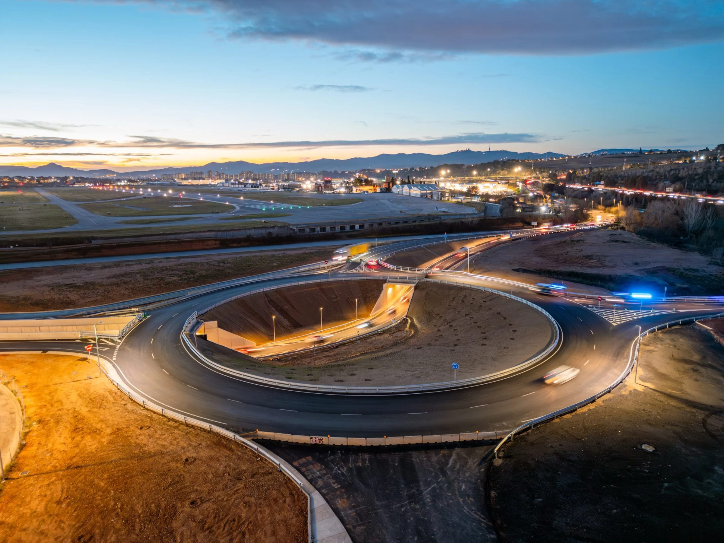 Aerial construction photography