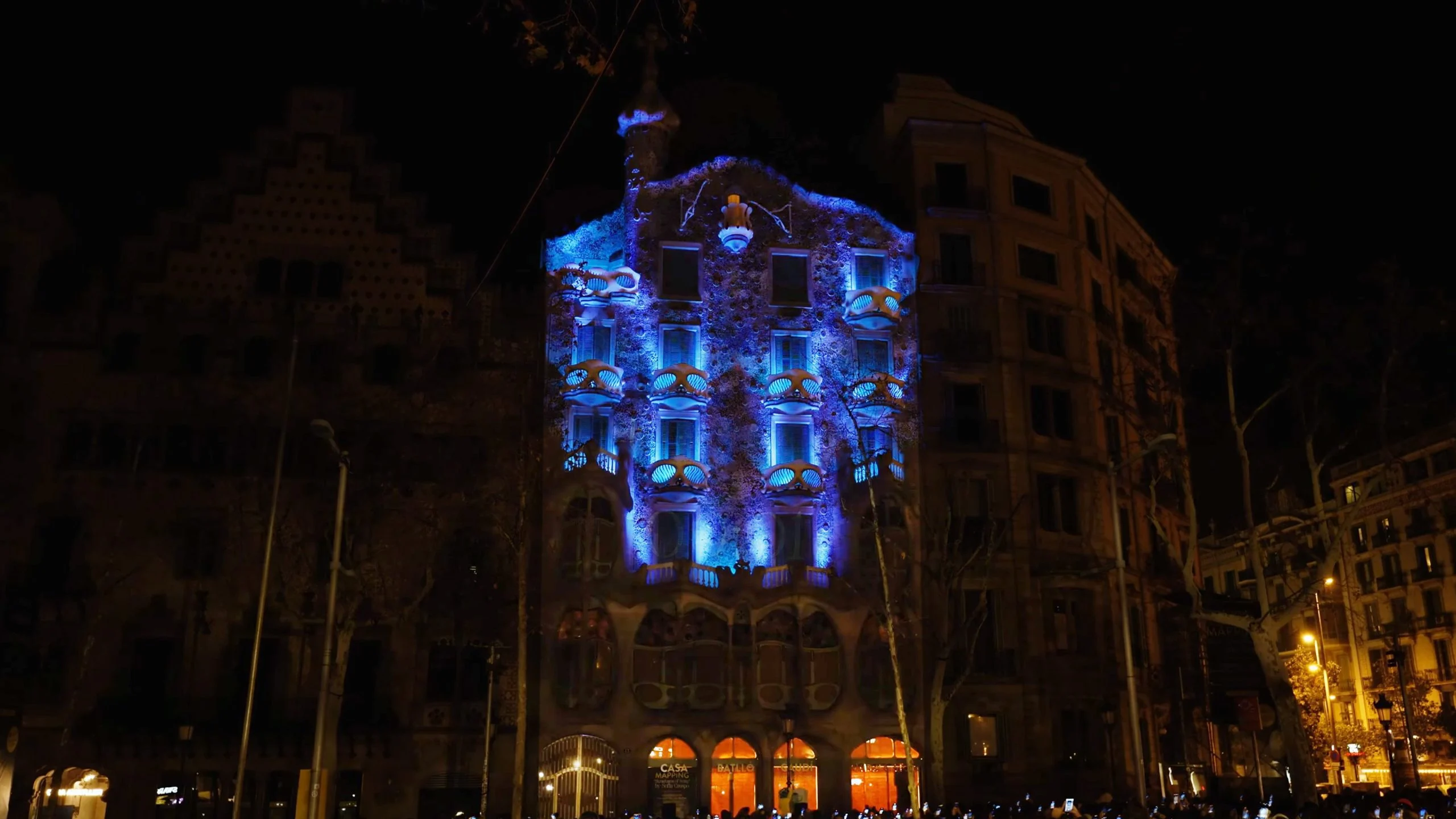 Casa Batlló Mapping event filming - Droneit