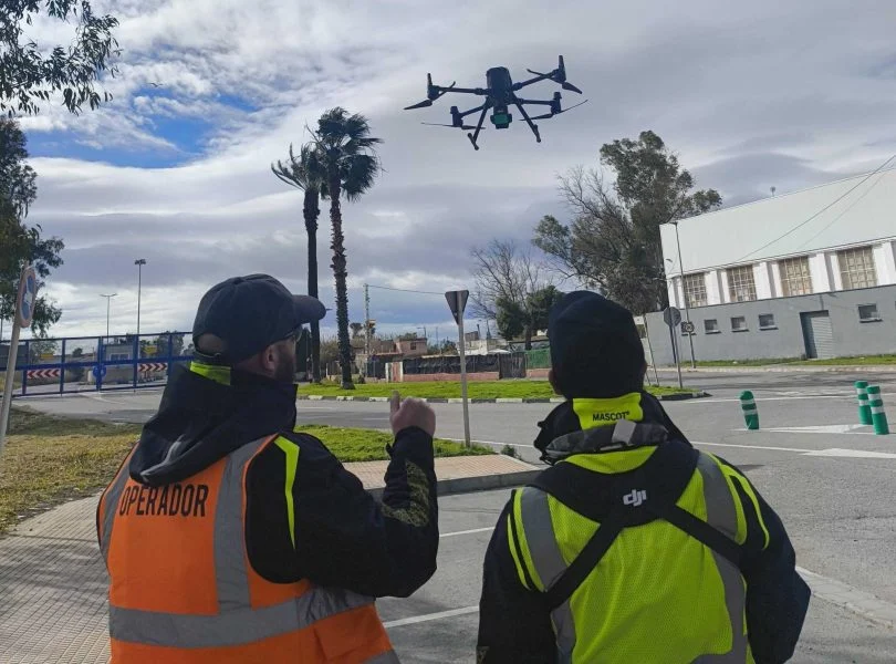 Droneit operator carrying out drone mapping
