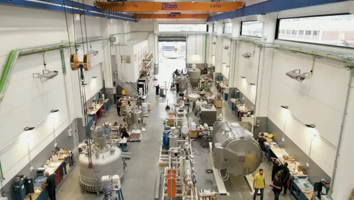 Corporate video: machinery inside an industrial unit