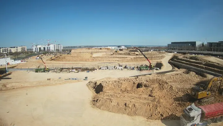 Fixed-camera construction time-lapse: the new City of Justice in Madrid