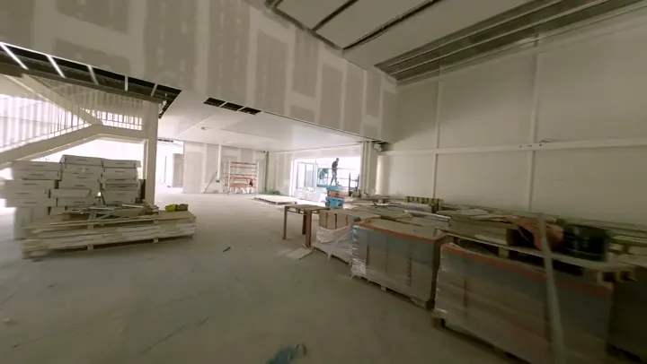 FPV Tour of an Office Construction Site