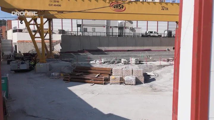 Construction progress monitoring of the L9 metro line