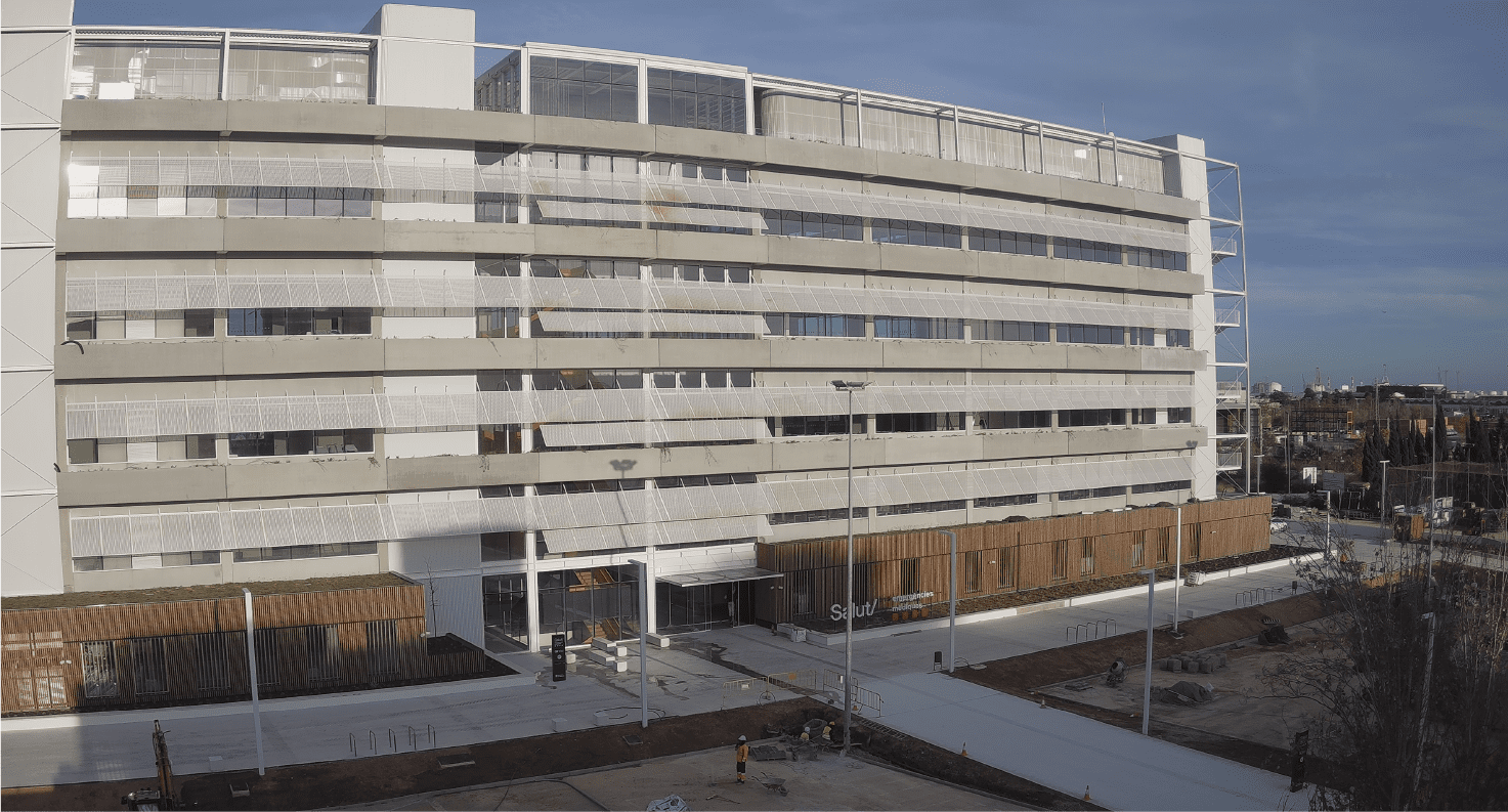 Imagen comparativa de proyecto Timelapse de obra de nueva sede SEM