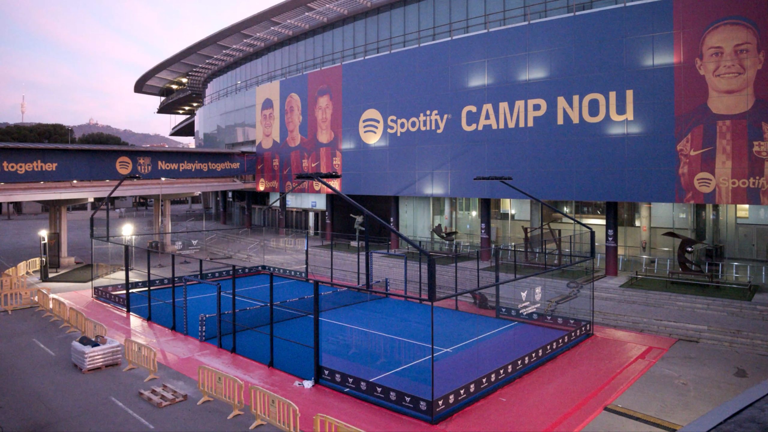 Filmación evento Pádel Spotify Camp Nou - Droneit